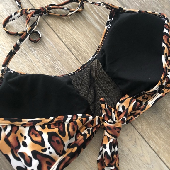 Victoria’s Secret bikini leopard print top sz L - Picture 4 of 4